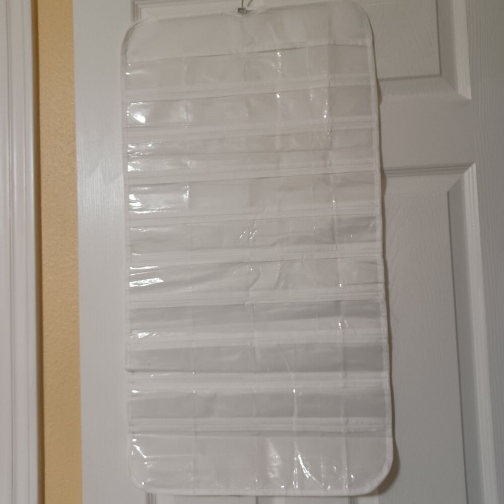 White Double-Sided Hanging Jewelry Organizer - Picture 2 of 4